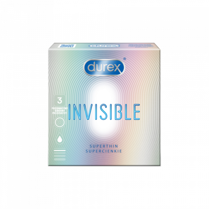 PREZERV. DUREX INVISIBLE EXTRA THIN LUBRICATED N3